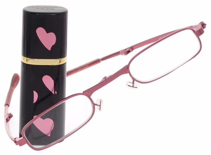 Opvouwbare leesbril +2,00 - kleur Love